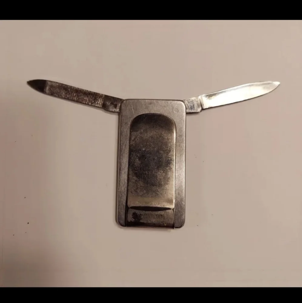 SAM FOX MUSIC PUBLISHING ANTIQUE SILVER  (ITALY) MONEY CLIP NAIL FILE VERY RARE!